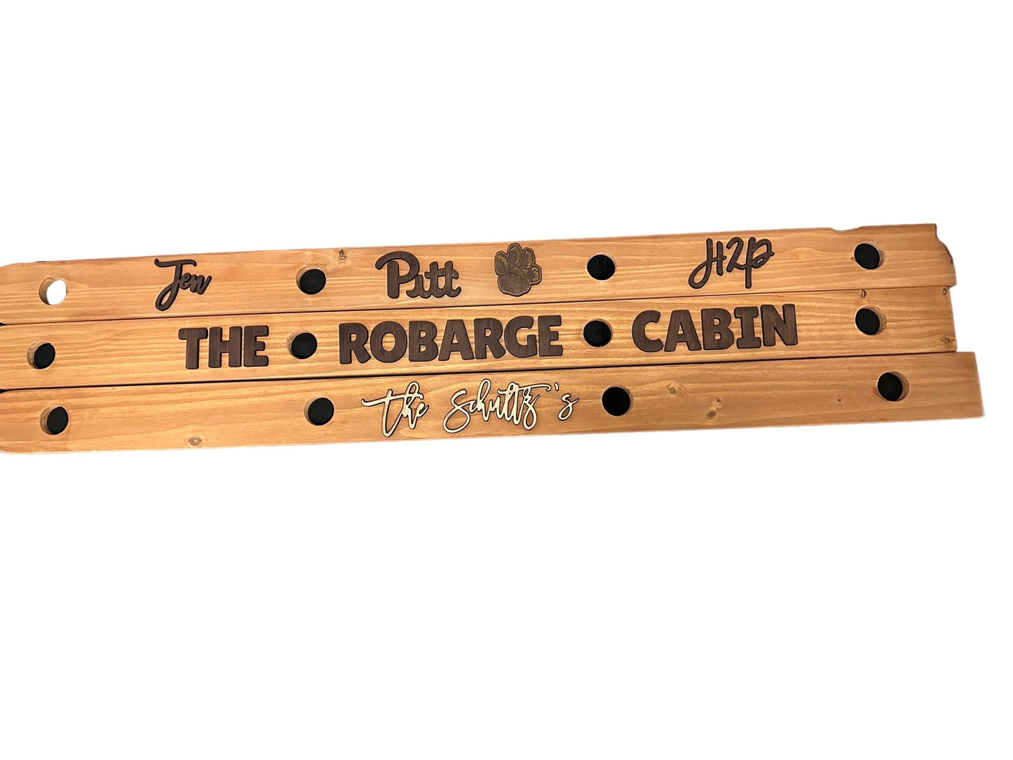 Shot Ski Board Personalized I Do - Raised Name Wooden Shot Cheers Board for Celebration Party Couple Friends Wedding Gift