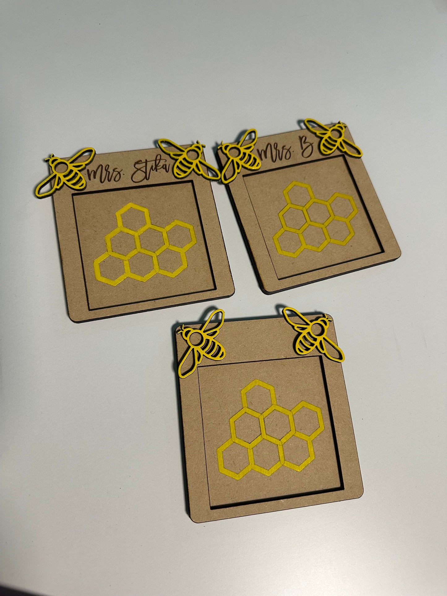 Sticky Note Holder Bumble Bee with custom name personalized gift