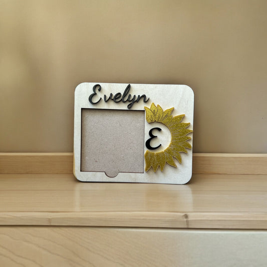 Sticky Note Holder Sunflower with custom name personalized gift