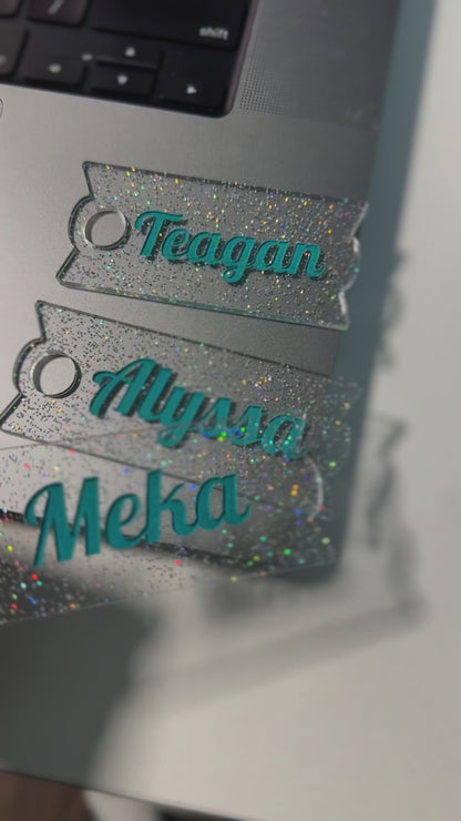 Personalized Name Badge for 2.0 Tumbler Cup Topper