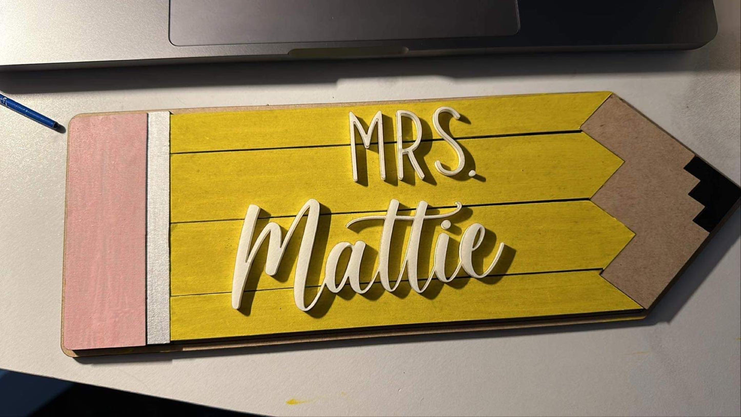Teacher Pen Pencil Holder custom name personalized for a special teacher