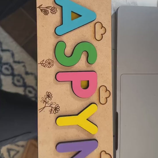 Name Puzzle Board - Toy for Learning How to Spell a Name