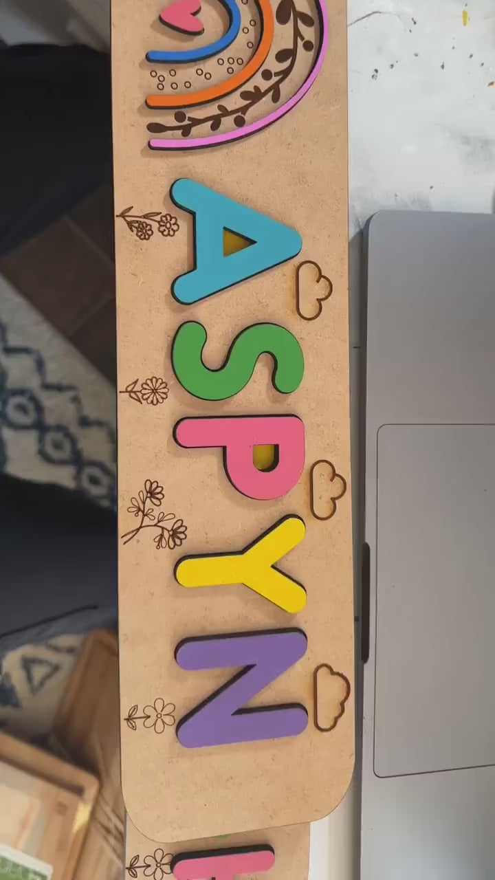 Name Puzzle Board - Toy for Learning How to Spell a Name
