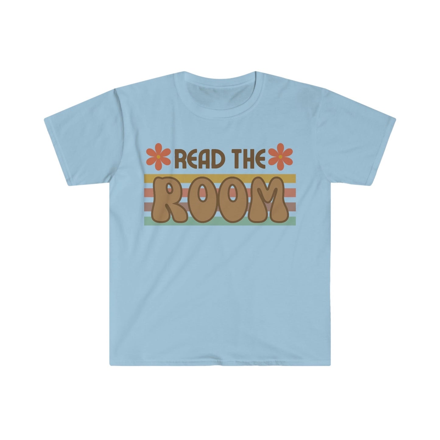 READ THE ROOM Groovy Font Unisex Softstyle T-Shirt