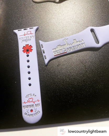 Grey's Anatomy engraved smart watch band - custom personalize