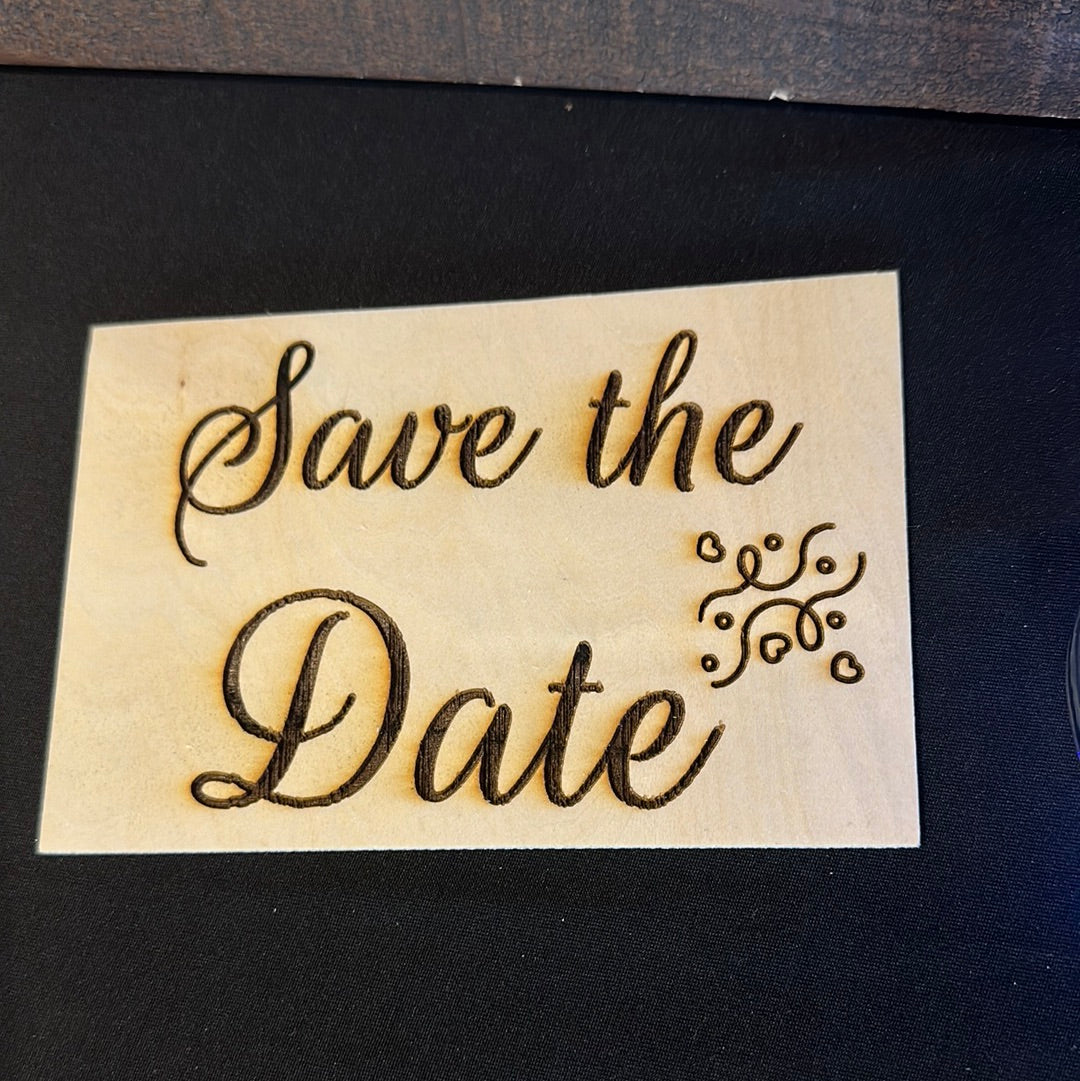 Save the Date Letter Postcard Sign Design