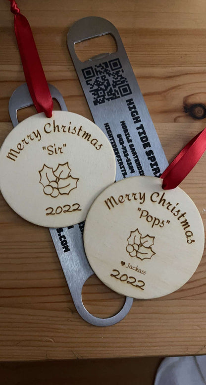Custom Laser Engraved Business Logo Keychain Ornament Gift and More