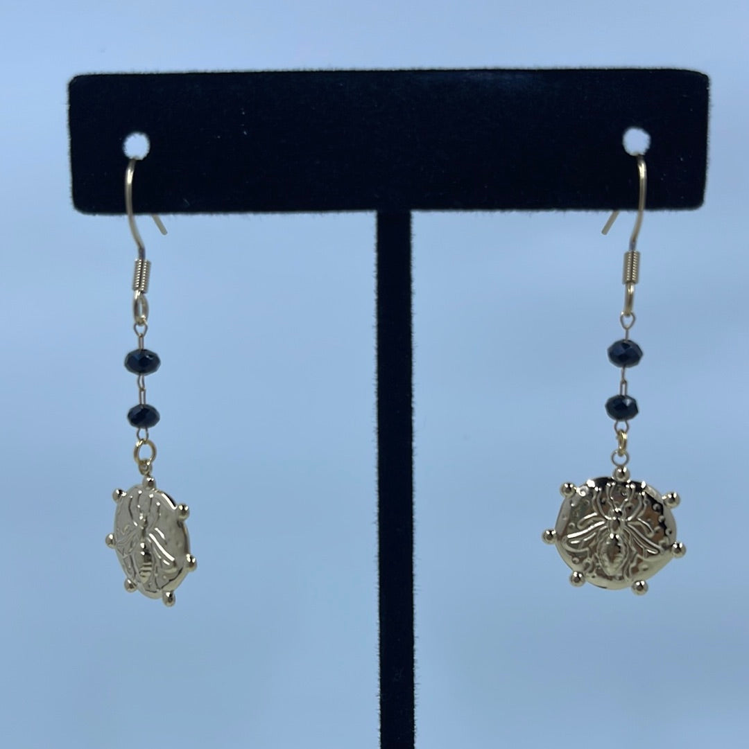 Bee Save the Bees Gold Tone Earrings